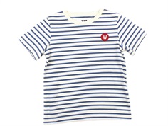 Wood Wood t-shirt Ola off-white/blue stripes